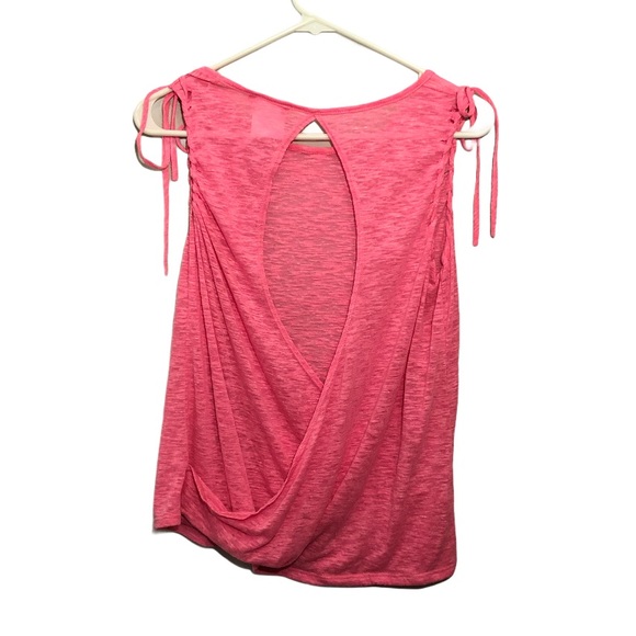 NWT Body Central Women’s Pink Open Back Shirt L - Picture 2 of 5